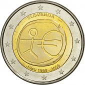 Slovenia, 2 Euro, 10 Jahre Euro, 2009, MS(63), Bi-Metallic