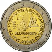 Slovakia, 2 Euro, Visegrad, 2011, MS(63), Bi-Metallic