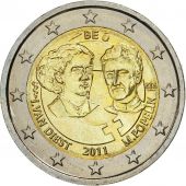Belgium, 2 Euro, I. Van Diest, M. Popelin, 2011, MS(63), Bi-Metallic
