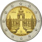 Allemagne, 2 Euro, Sachsen, 2016, SPL, Bi-Metallic