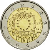 Malta, 2 Euro, Flag, 2015, MS(63), Bi-Metallic