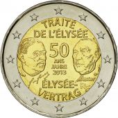 France, 2 Euro, Trait de lElyse, 2013, MS(63), Bi-Metallic
