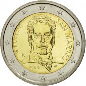 San Marino, 2 Euro, G. Puccini, 2014, MS(63), Bi-Metallic