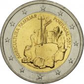 Portugal, 2 Euro, Agricultura familiar, 2014, MS(63), Bi-Metallic