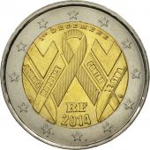 France, 2 Euro, Sida, 2015, MS(63), Bi-Metallic