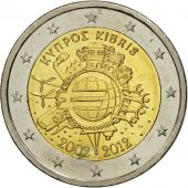 Chypre, 2 Euro, 10 years euro, 2012, SPL, Bi-Metallic