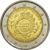 Italy, 2 Euro, 10 years euro, 2012, MS(63), Bi-Metallic
