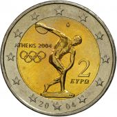 Greece, 2 Euro, 2004, MS(63), Bi-Metallic, KM:209