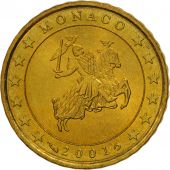 Monaco, 10 Euro Cent, 2001, SPL, Laiton, KM:170