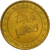 Monaco, 10 Euro Cent, 2001, MS(63), Brass, KM:170