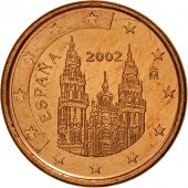 Spain, Euro Cent, 2002, MS(63), Copper Plated Steel, KM:1040
