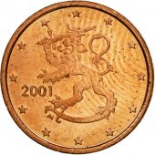 Finlande, Euro Cent, 2001, SPL, Copper Plated Steel, KM:98