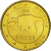 Estonia, 50 Euro Cent, 2011, MS(63), Brass