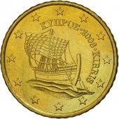 Chypre, 50 Euro Cent, 2008, SPL, Laiton, KM:83