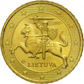 Lithuania, 50 Euro Cent, 2015, SPL, Laiton