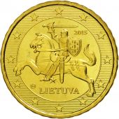 Lithuania, 10 Euro Cent, 2015, SPL, Laiton
