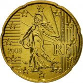 France, 20 Euro Cent, 2006, MS(65-70), Brass, KM:1286