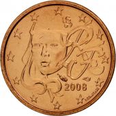 France, Euro Cent, 2008, MS(65-70), Copper Plated Steel, KM:1282