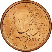 France, Euro Cent, 2017, MS(65-70), Copper Plated Steel