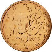 France, 2 Euro Cent, 2015, MS(65-70), Copper Plated Steel