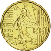 France, 20 Euro Cent, 2017, MS(65-70), Brass