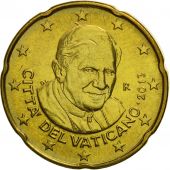 VATICAN CITY, 20 Euro Cent, 2013, MS(65-70), Brass, KM:386