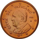 VATICAN CITY, 5 Euro Cent, 2015, MS(65-70), Copper Plated Steel