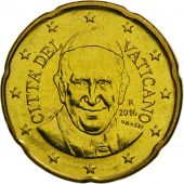 Cit du Vatican, 20 Euro Cent, 2016, FDC, Laiton
