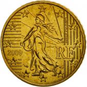 France, 50 Euro Cent, 2009, MS(65-70), Brass, KM:1412