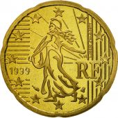 France, 20 Euro Cent, 1999, BE, Laiton, KM:1286