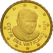VATICAN CITY, 10 Euro Cent, PROOF 2008, MS(63), Brass, KM:385