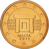 Malta, Euro Cent, 2011, MS(63), Copper Plated Steel, KM:125