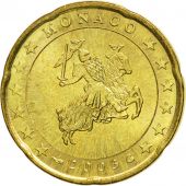 Monaco, 20 Euro Cent, 2003, MS(63), Brass, KM:171