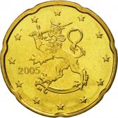 Finlande, 20 Euro Cent, 2005, FDC, Laiton, KM:102
