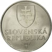 Slovakia, 5 Koruna, 2007, MS(65-70), Nickel plated steel, KM:14