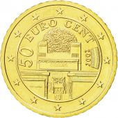 Austria, 50 Euro Cent, 2002, MS(65-70), Brass, KM:3087