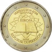 Autriche, 2 Euro, Trait de Rome 50 ans, 2007, SPL, Bi-Metallic, KM:3150
