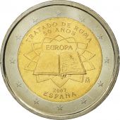 Espagne, 2 Euro, Trait de Rome 50 ans, 2007, SPL, Bi-Metallic, KM:1130