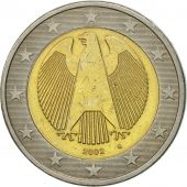 GERMANY - FEDERAL REPUBLIC, 2 Euro, 2002, AU(55-58), Bi-Metallic, KM:214