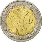 Portugal, 2 Euro, Lusophonie, 2009, MS(63), Bi-Metallic, KM:786