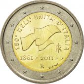 Italie, 2 Euro, Unification, 2011, SPL, Bi-Metallic, KM:338