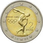 Grce, 2 Euro, JO, 2004, SUP, Bi-Metallic, KM:209