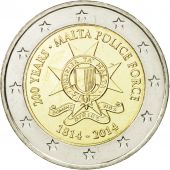 Malta, 2 Euro, Police force, 2014, MS(63), Bi-Metallic