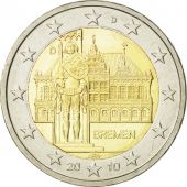 GERMANY - FEDERAL REPUBLIC, 2 Euro, Bremen, 2010, MS(63), Bi-Metallic, KM:285