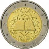 France, 2 Euro, Trait de Rome 50 ans, 2007, MS(63), Bi-Metallic, KM:1460