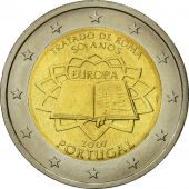 Portugal, 2 Euro, Trait de Rome 50 ans, 2007, MS(63), Bi-Metallic, KM:771