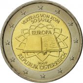 Autriche, 2 Euro, Trait de Rome 50 ans, 2007, SPL, Bi-Metallic, KM:3150