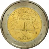 Espagne, 2 Euro, Trait de Rome 50 ans, 2007, SPL, Bi-Metallic, KM:1130