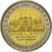 GERMANY - FEDERAL REPUBLIC, 2 Euro, Mecklembourg, 2007, MS(63), Bi-Metallic