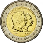 Luxembourg, 2 Euro, Henri, Adolphe, 2005, MS(63), Bi-Metallic, KM:87